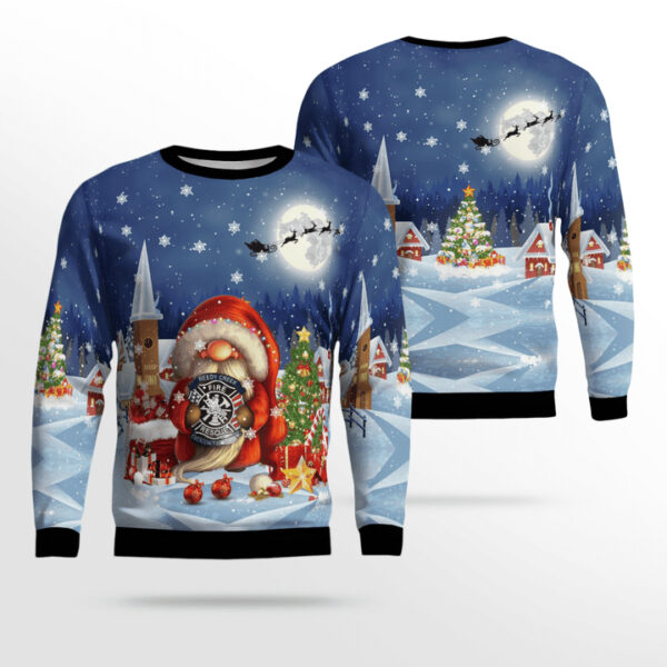Gnomies Reedy Creek Fire Medical Services Christmas 3D Sweater